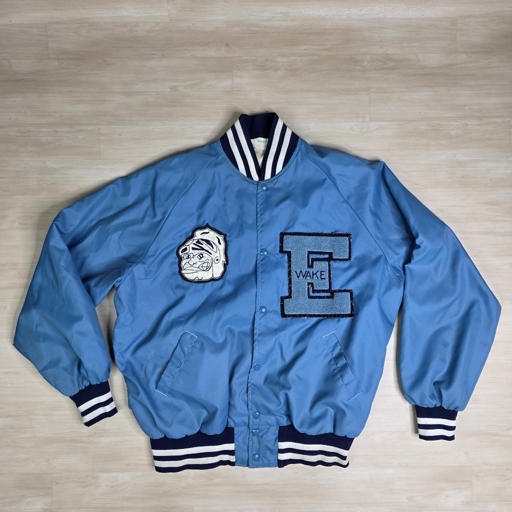 Vintage Neff 80s East Wake Varsity Bomber Jacket Size XL